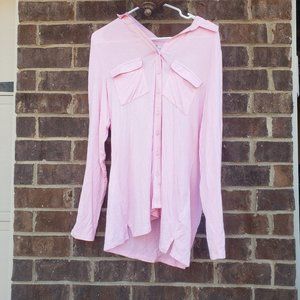 Womens button down long sleeve tee
